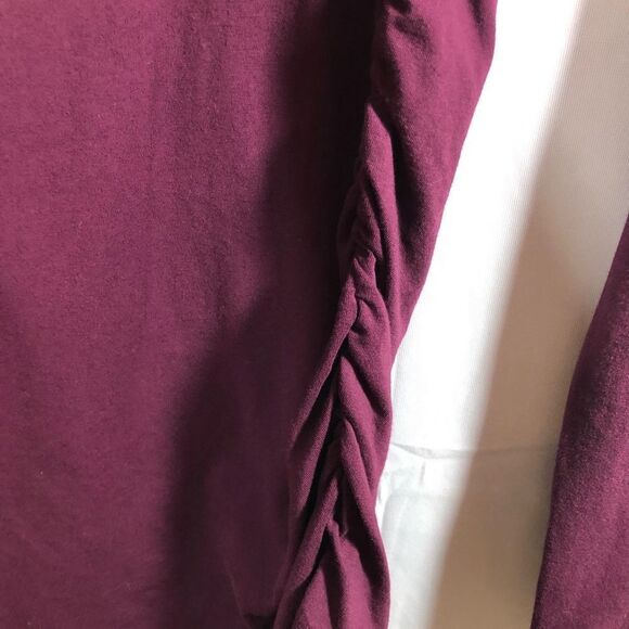 Cabi Long Sleeve Cowl Neck Maroon Blouse - Picture 6 of 13